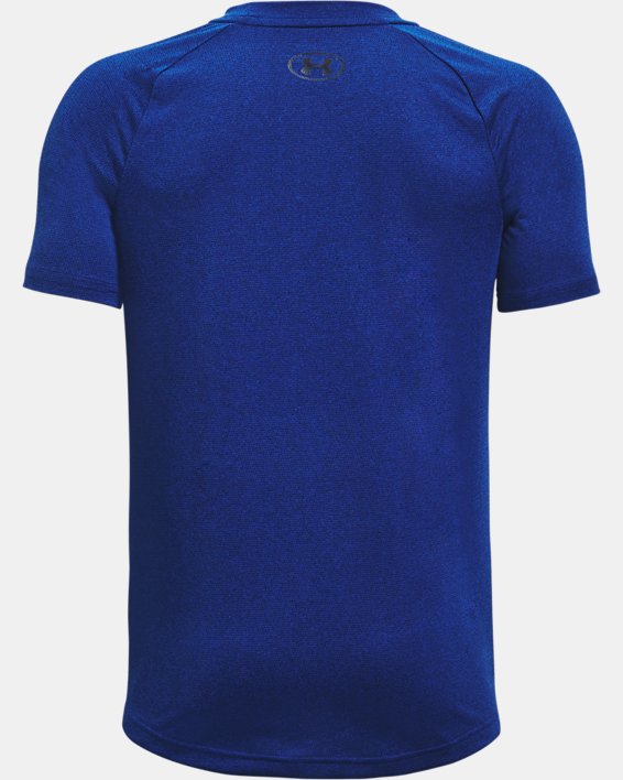 Boys' UA Tech™ Short Sleeve, Blue, pdpMainDesktop image number 1